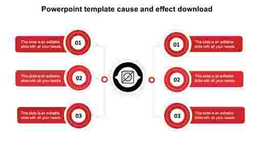 powerpoint template cause and effect download-red